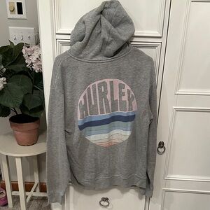 Hurley Gray Hoodie with Multicolor Logo